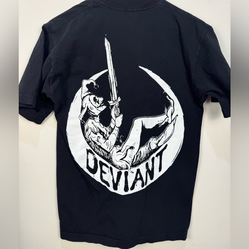 Tamed Psychotic Deviant T-shirt Mens Small Black Short Sleeve Thick Cotton